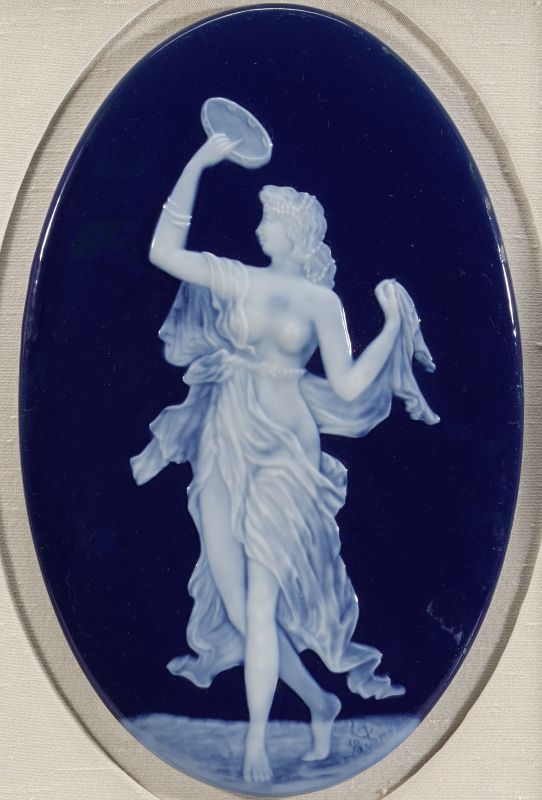 A LIMOGES PATE-SUR-PATE PORCELAIN PLAQUE C. 1900