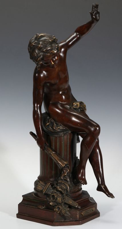 A LATE 19TH CENTURY BRONZE SCULPTURE 'EROS'