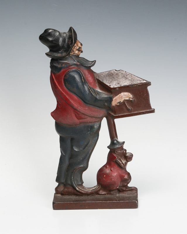 CAST IRON MONKEY AND ORGAN GRINDER DOOR STOP