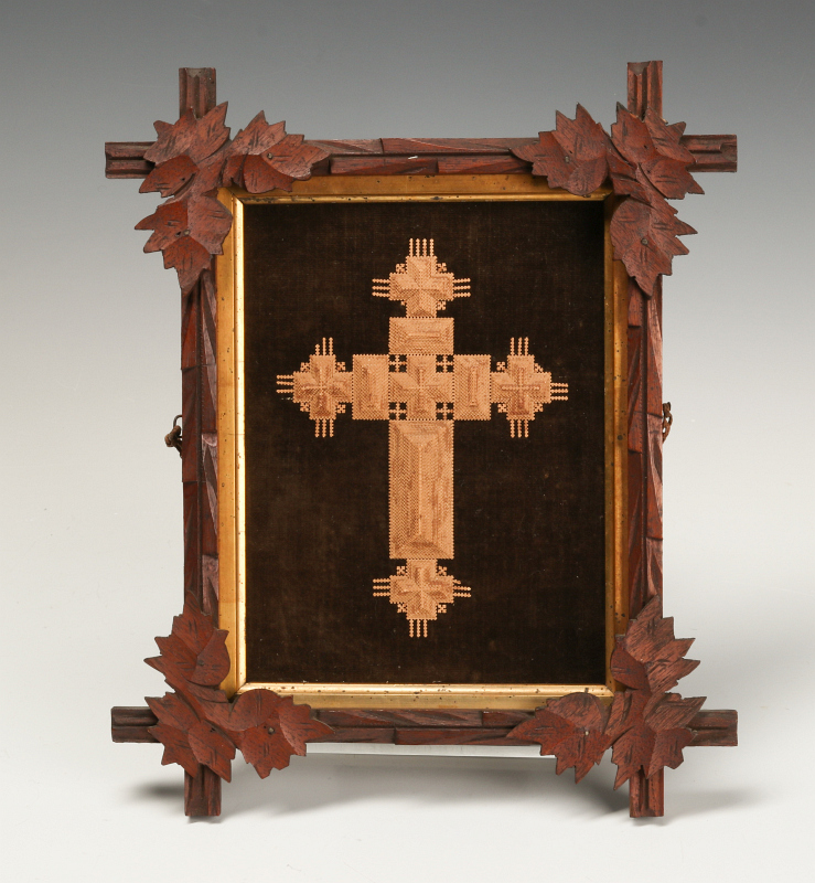 AN UNUSUAL SCHERENSCHNITTE-LIKE FOLK ART CROSS