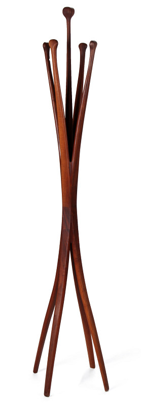 A GOOD DANISH MODERN TEAK HALL TREE