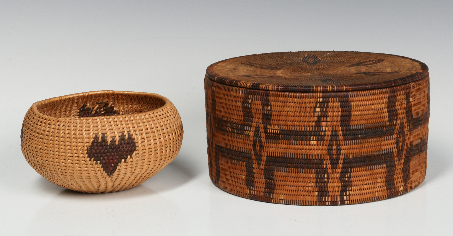 TWO CALIFORNIA NATIVE AMERICAN BASKETS