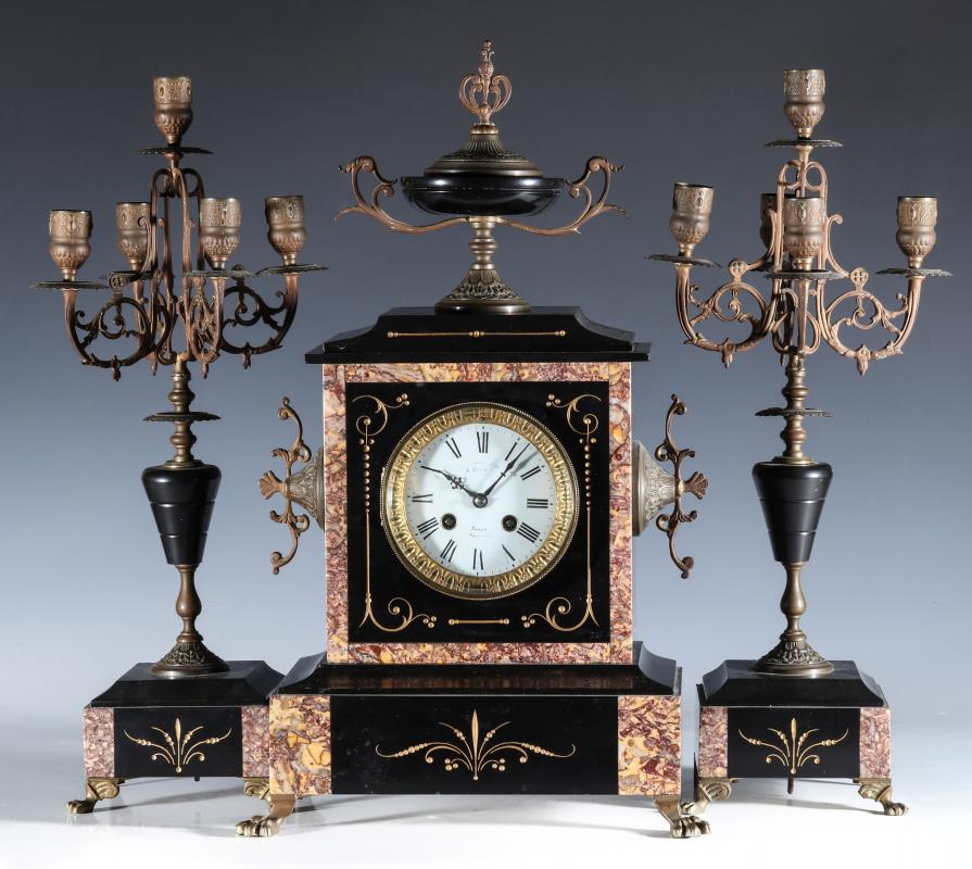 A 19TH CENT FRENCH CLOCK SIGNED A. CHAPUS, PARIS