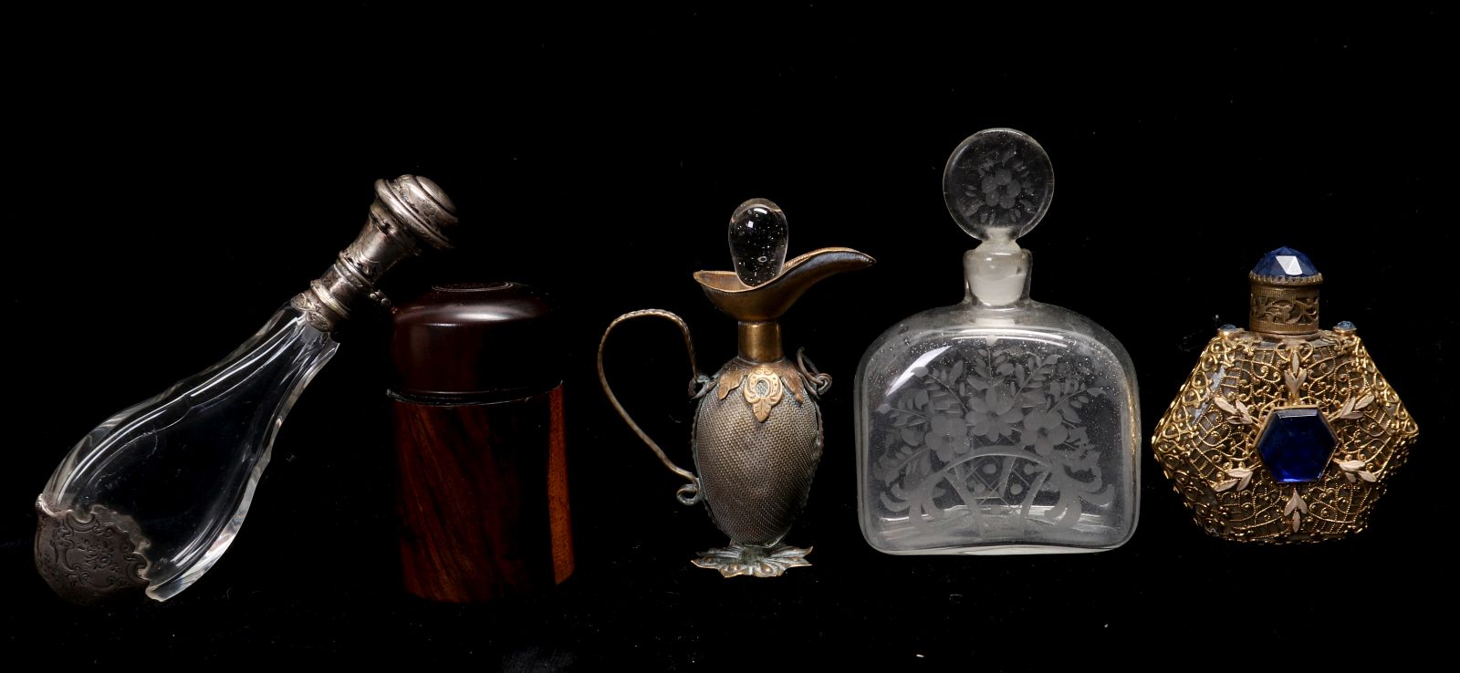 A VARIETY OF MINIATURE PERFUME BOTTLES CIRCA 1900