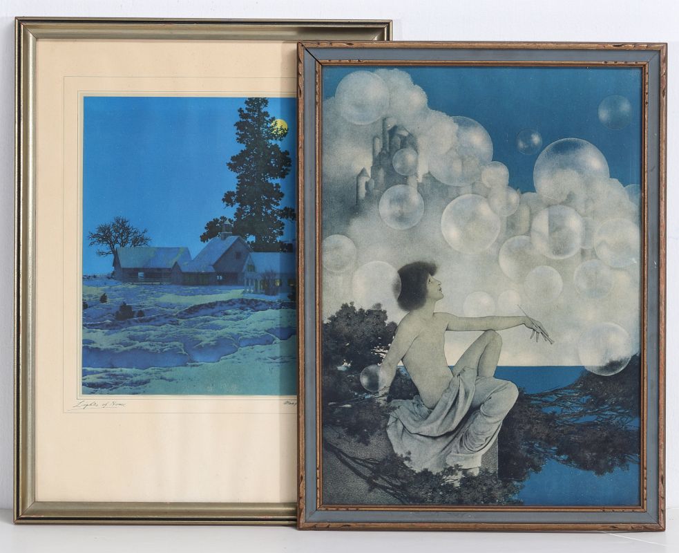 TWO ORIGINAL MAXFIELD PARRISH PRINTS