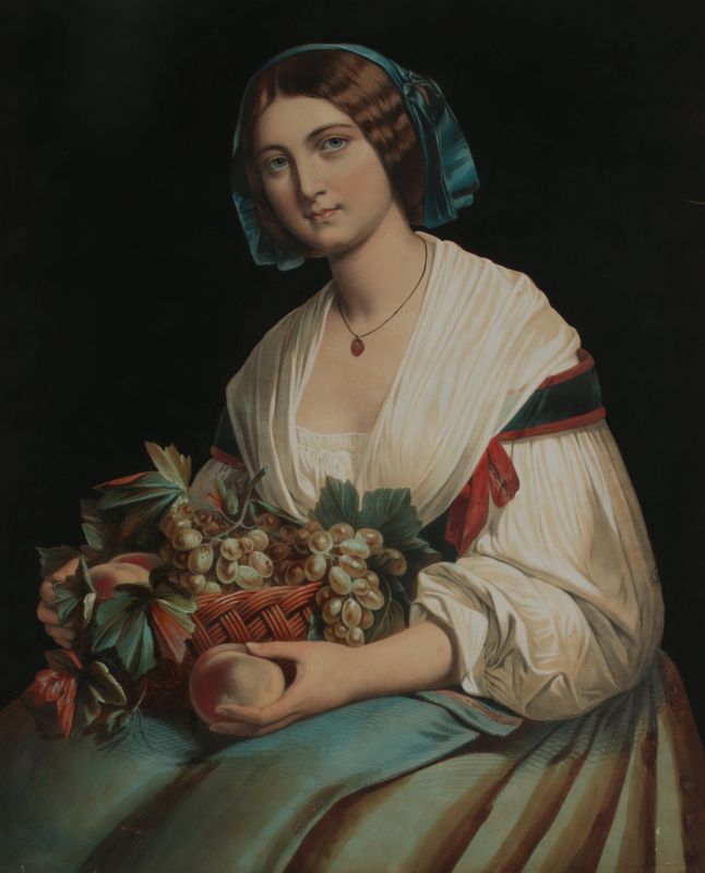 A VICTORIAN CHROMOLITHOGRAPH PORTRAIT