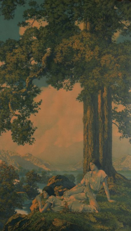 AN ORIGINAL MAXFIELD PARRISH TITLED HILLTOP