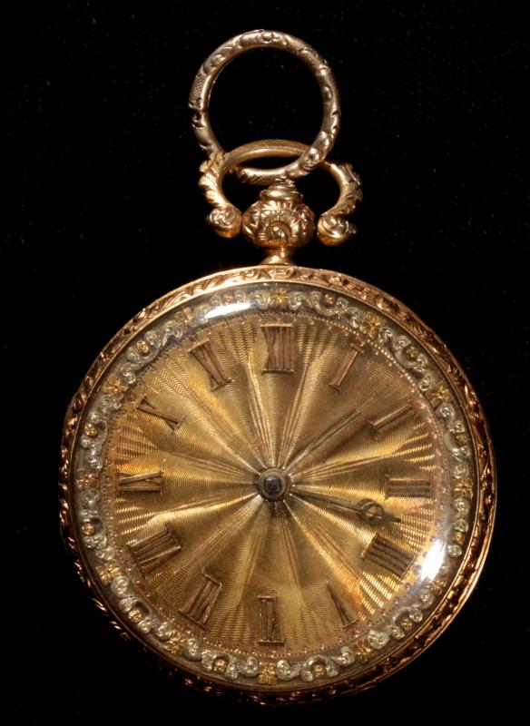 TRI-COLOR 18K WATCH, J. BRODRICK, PRESTON C. 1800