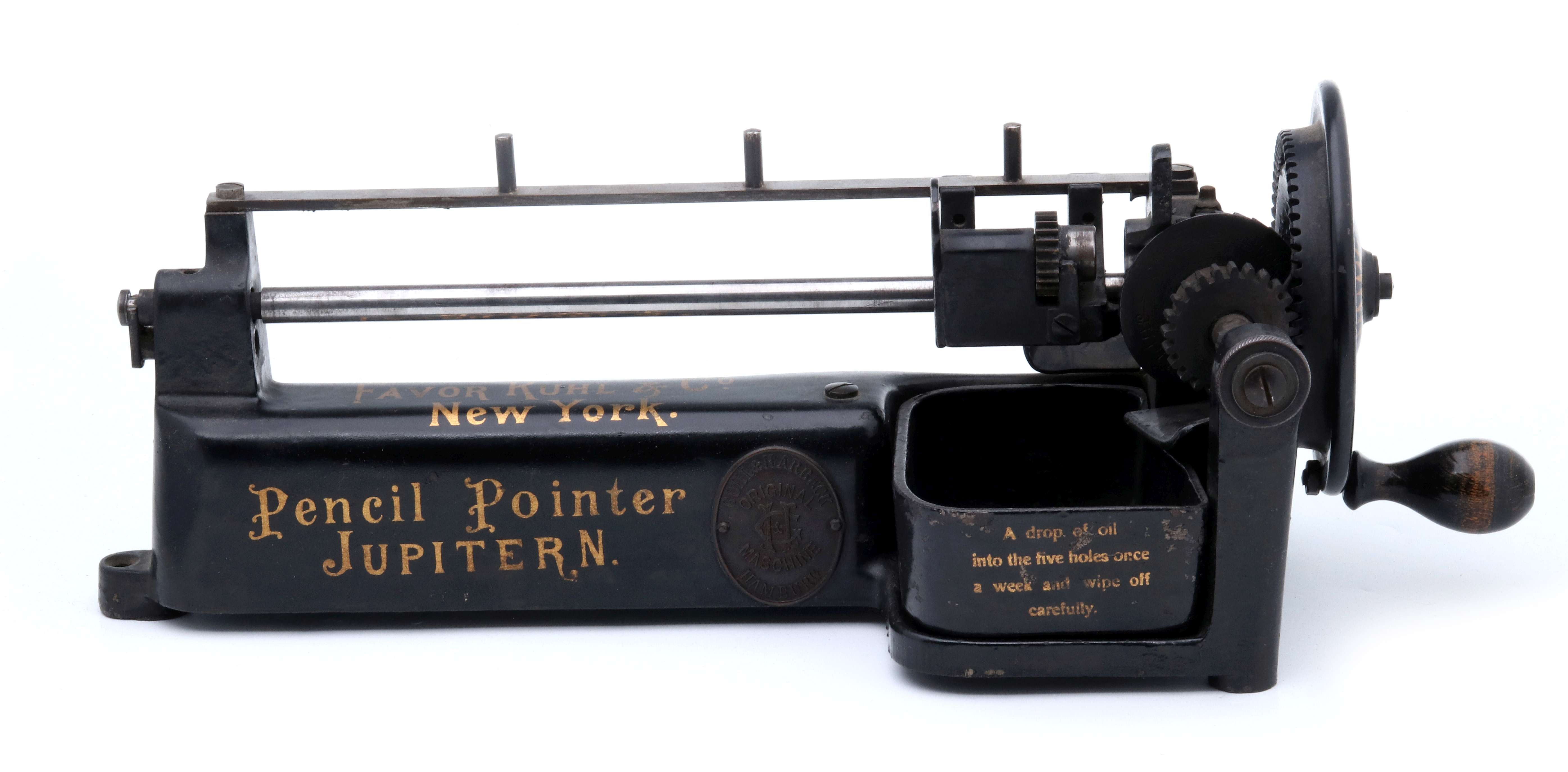 A 'JUPITER PENCIL POINTER' SHARPENER, CIRCA 1897