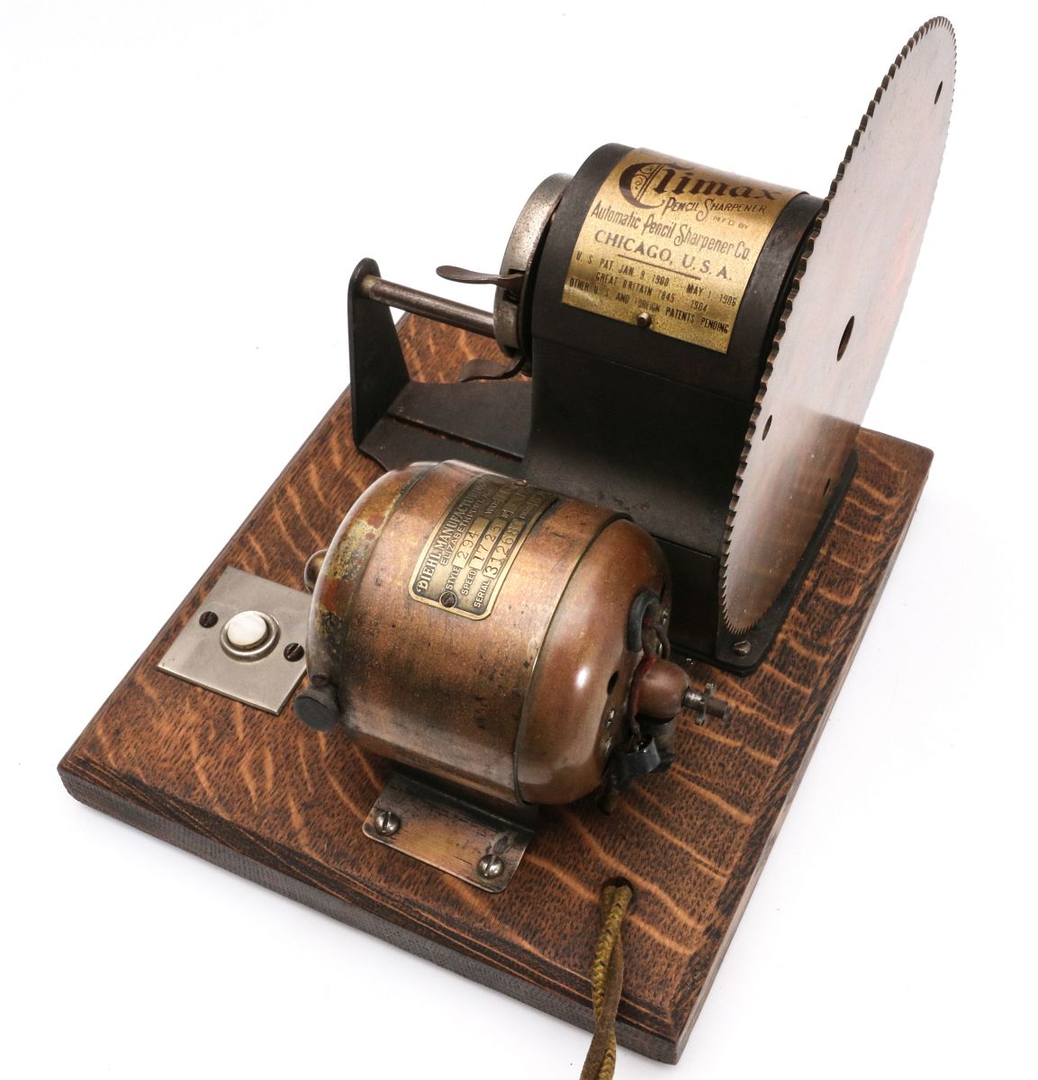 A CLIMAX AUTOMATIC PENCIL SHARPENER, 1906