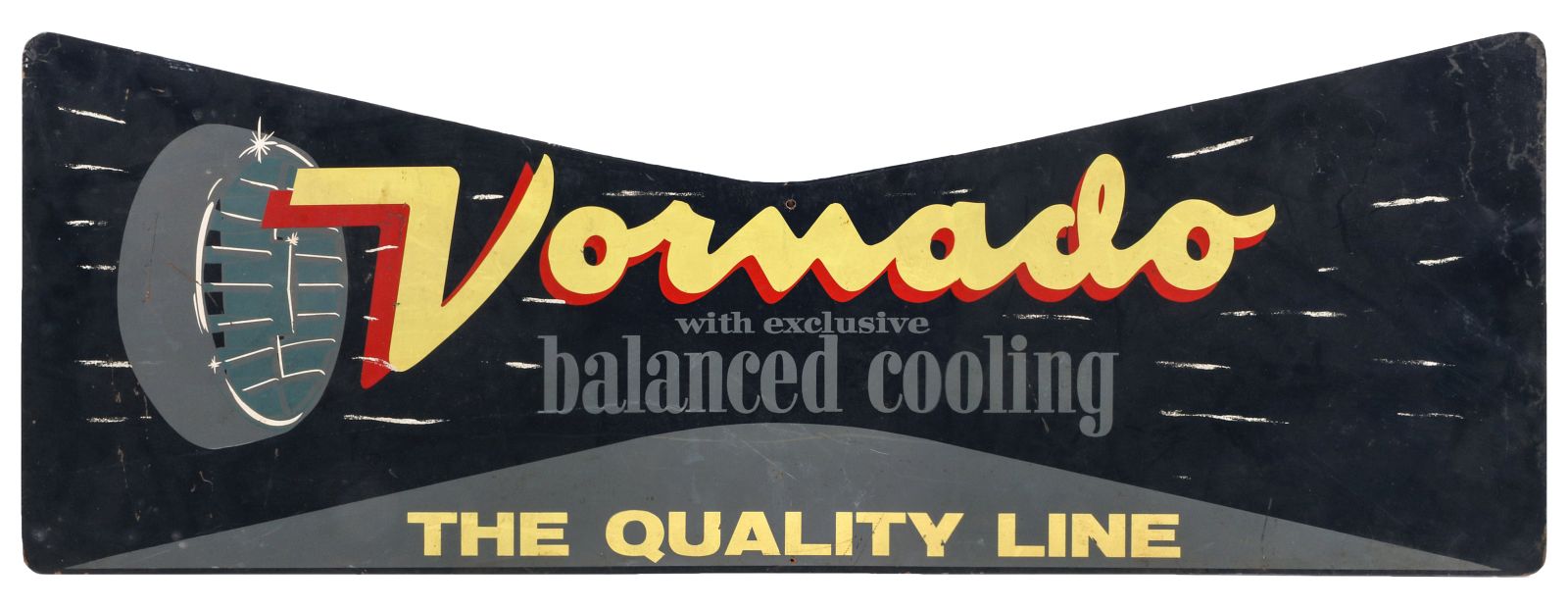 A VINTAGE VORNADO FANS ADVERTISING SIGN