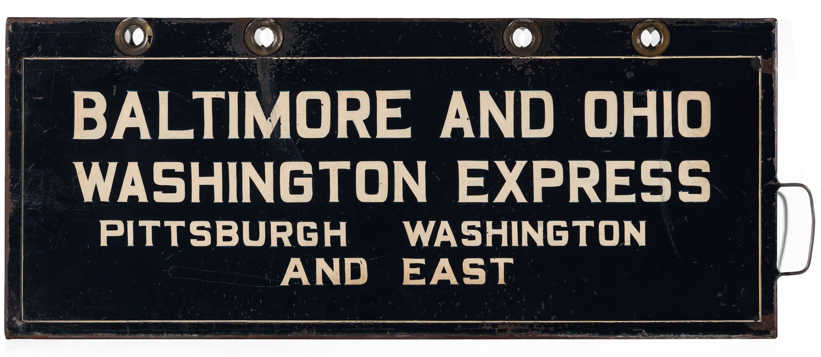 A BALTIMORE AND OHIO WASHINGTON EXPRESS GATE SIGN