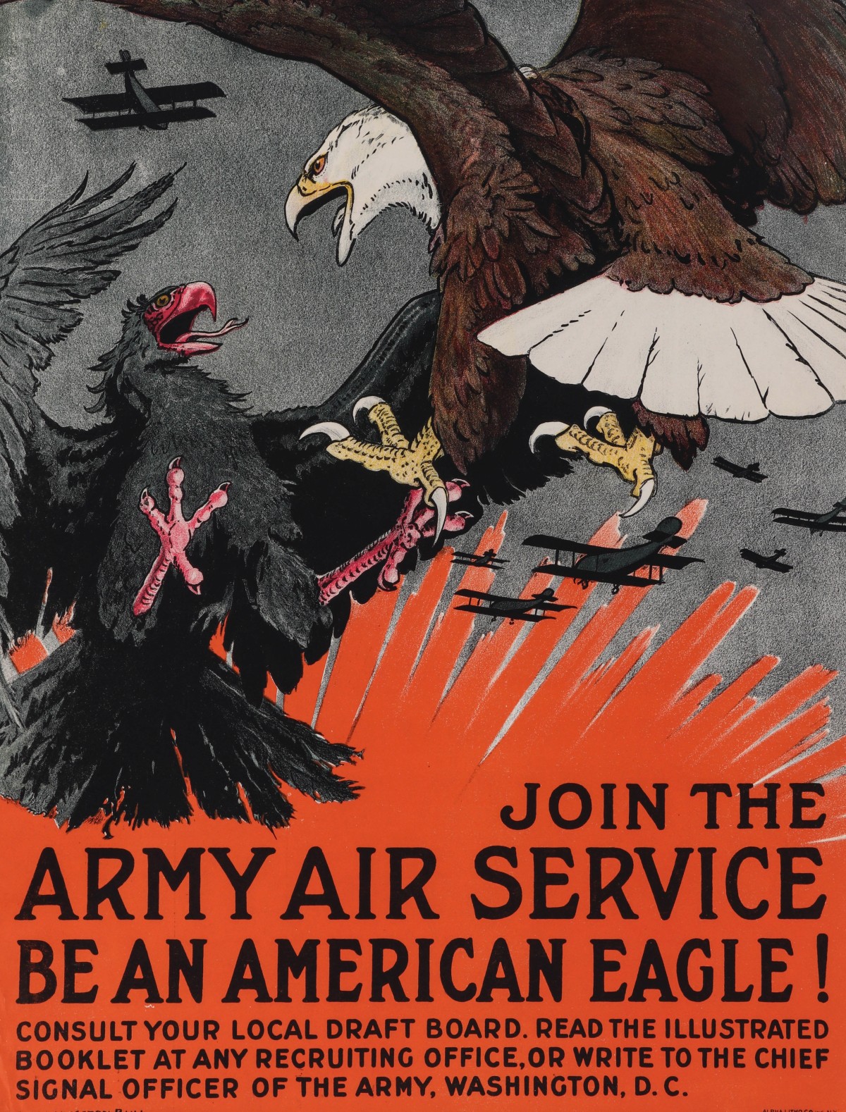 A WWI U.S. ARMY AIR SERVICE RECRUITMENT POSTER