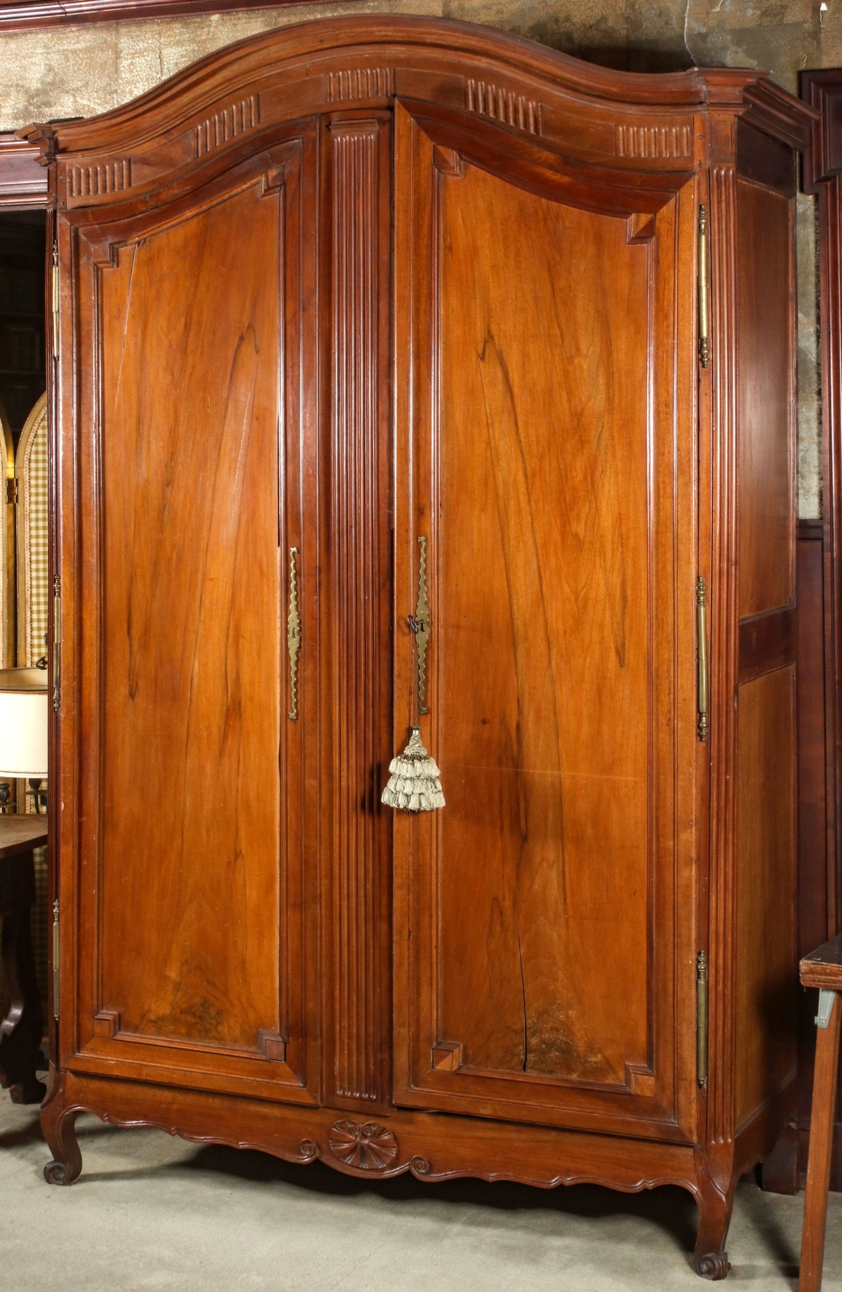 AN 18TH CENTURY LOUIS XV FRUITWOOD ARMOIRE