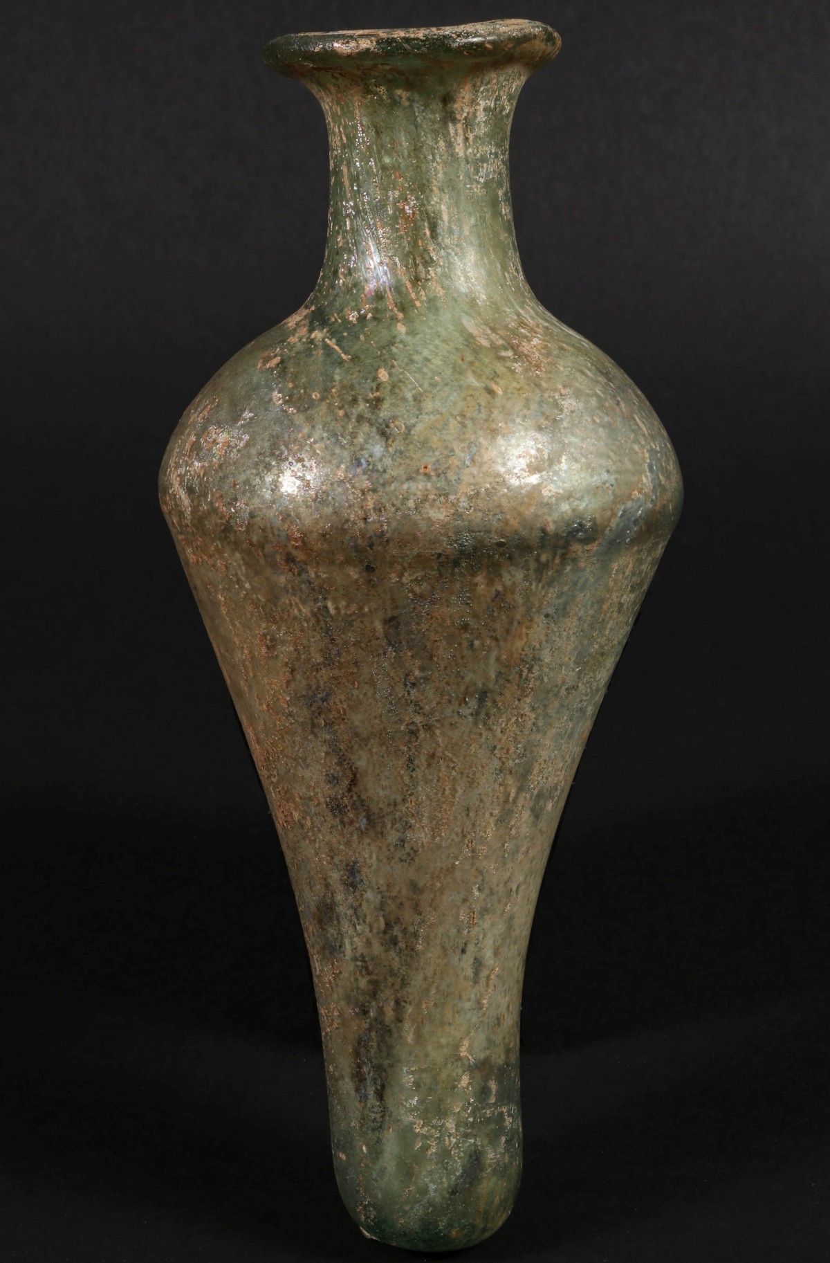 A ROMAN GLASS UNGUENTARIUM BOTTLE VASE