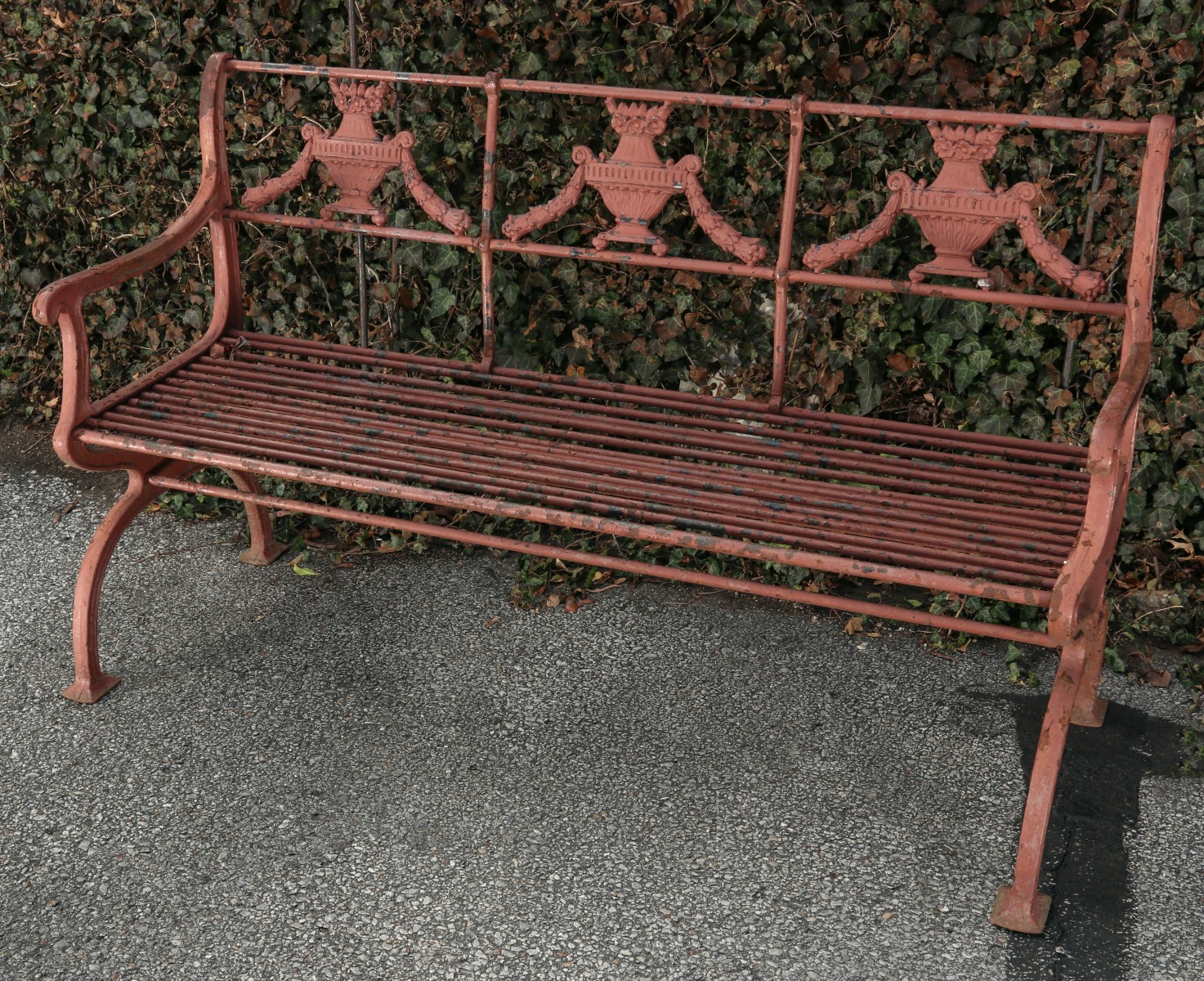 RARE 1920s IRON BENCH AFTER A DESIGN BY KARL SCHINKEL