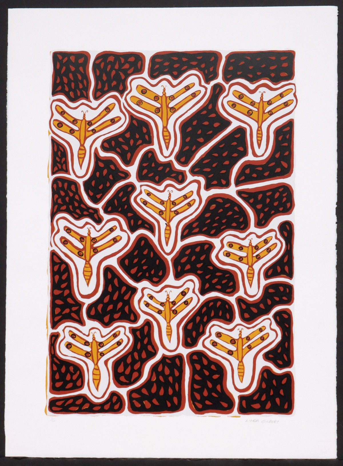 FIVE PENCIL SIGNED PRINTS BY ABORIGINAL AUSTRALIANS