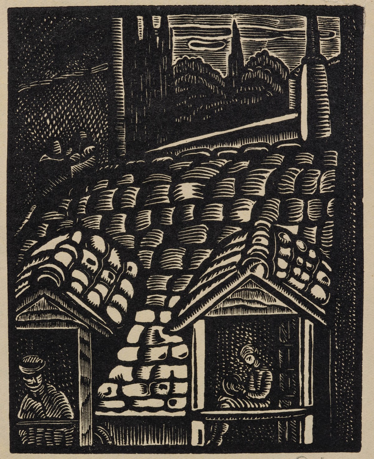 ATTRIBUTED MAY AIMEE SMITH (1882-1962) WOODCUT PRINT