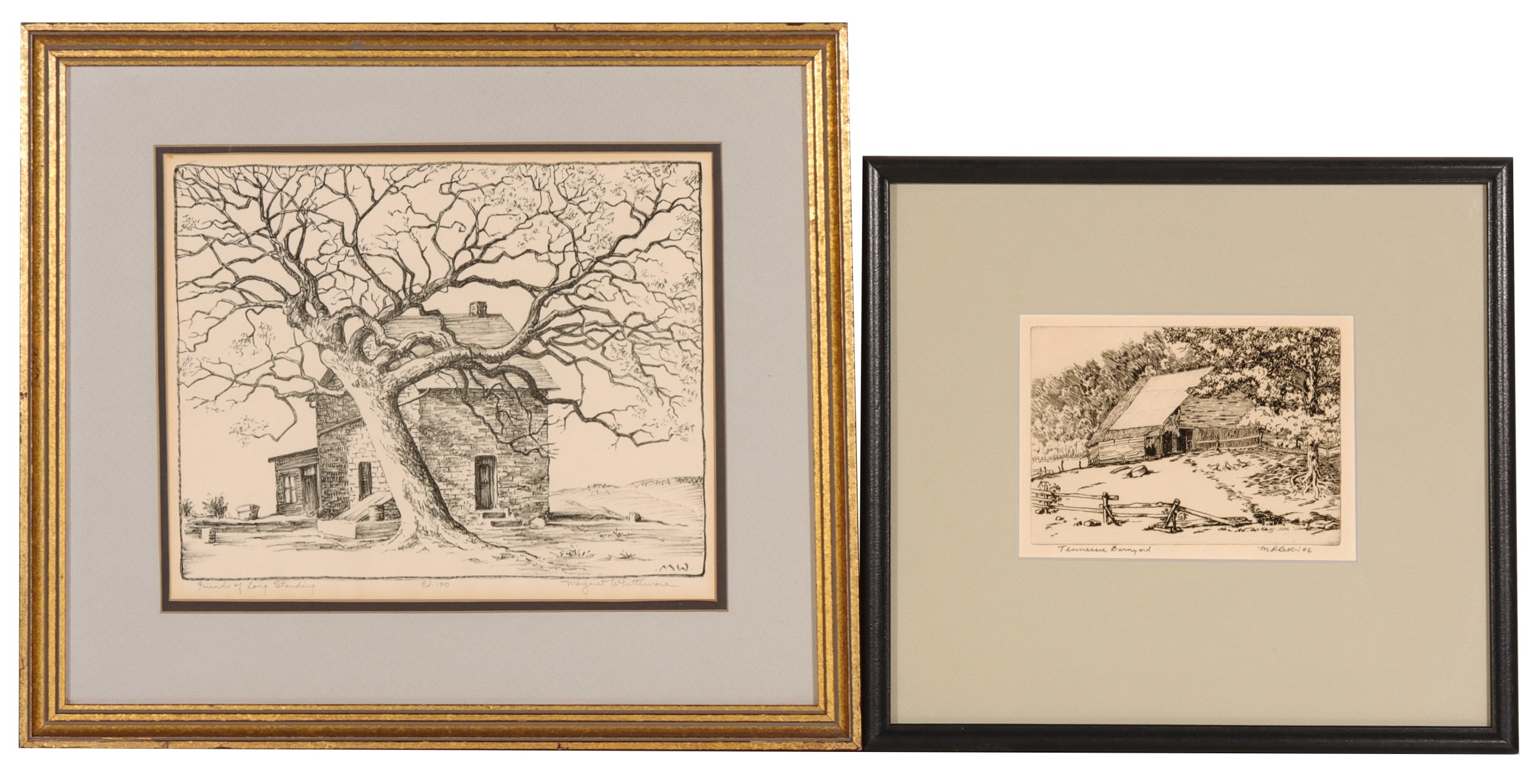 MARGARET WHITTEMORE AND MAURICE BEBB SIGNED PRINTS