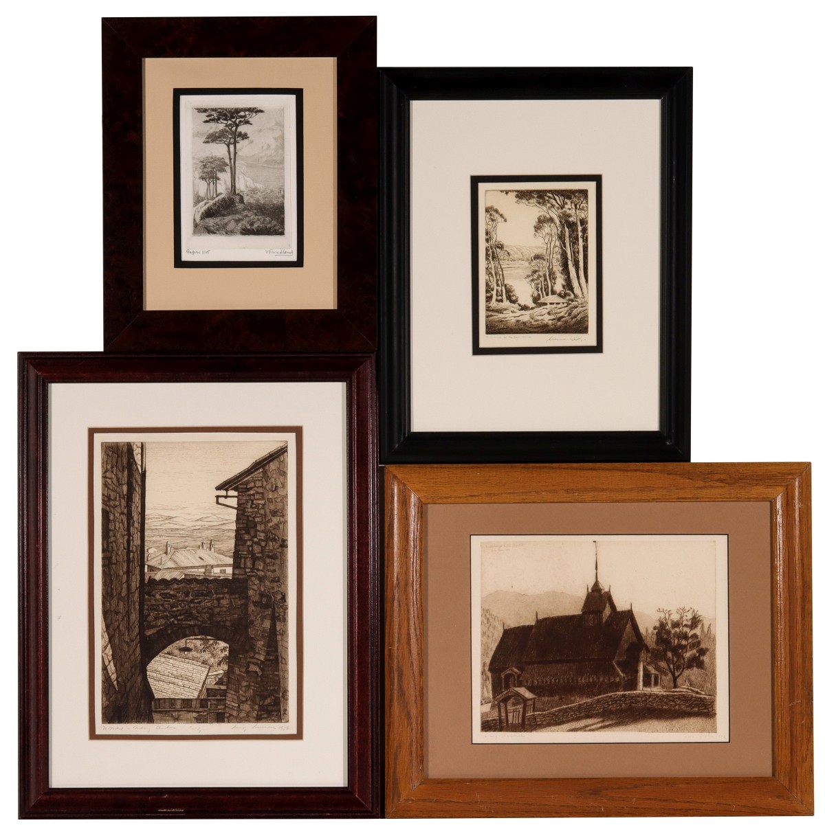 LUIGI LUCIONI AND OTHER PENCIL SIGNED ETCHINGS