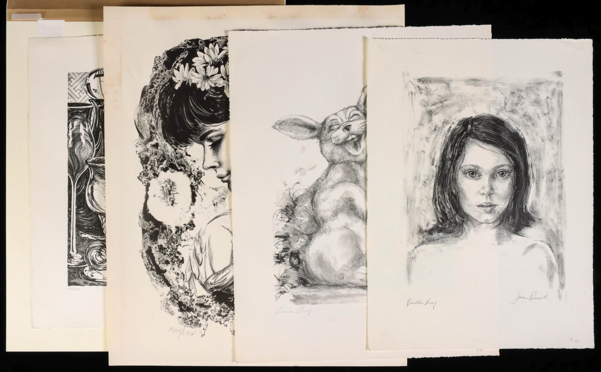 FOUR PENCIL-SIGNED LITHOGRAPHS