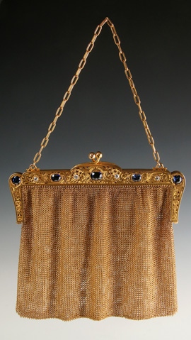 14K Gold Purse with Diamonds