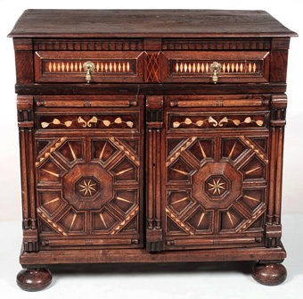 Jacobean Style Inlaid Cupboard