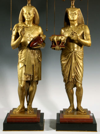 emile louis picault (1833-1915) bronze egyptian figures