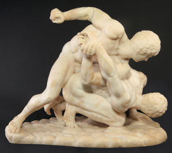 italian alabaster - the wrestlers