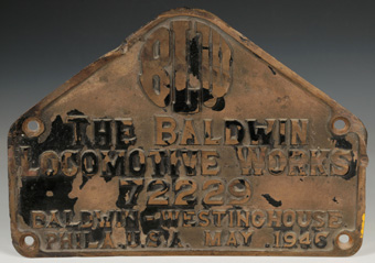 Rare Bronze Builder's Plate