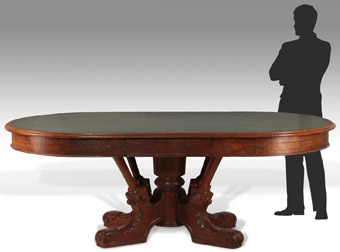 Rare Massive Walnut Center Table