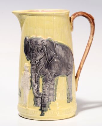 A Rare Jumbo Majolica Pitcher circa 1880