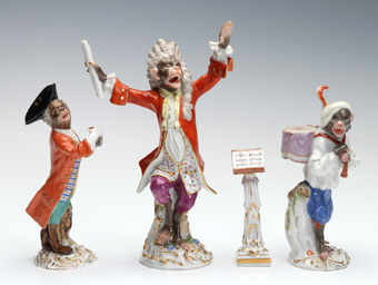 10-Piece Meissen Monkey Band