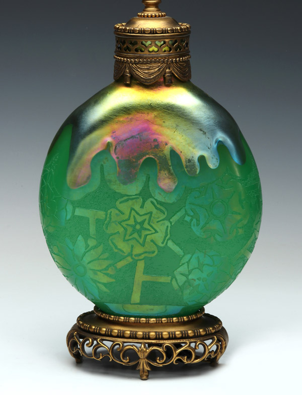 A Rare Steuben ACB Jade Lamp