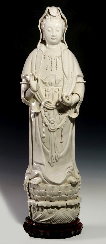 A Blanc De Chine Quan Yin, 43 inches