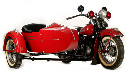 1948 Harley Davidson with Side Car