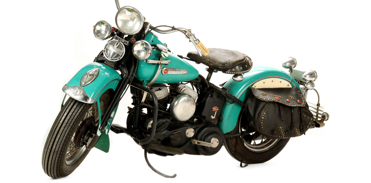 A 1949 Harley Davidson Flathead 45