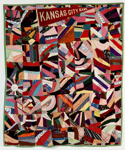 Circa 1900 Friendship Quilt Commemorating Kansas City Landmarks