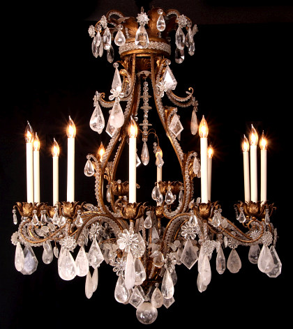 A Very Impressive Rock Crystal Chandelier