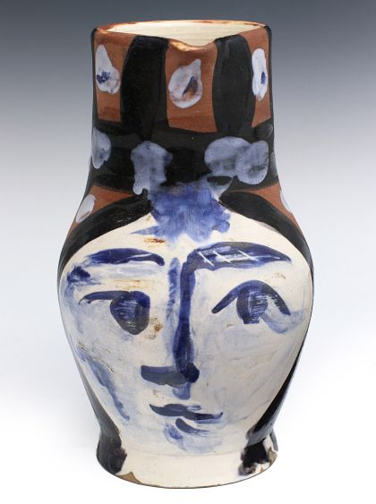 Pablo Picasso Tête Peinte Faience Jug, 1953