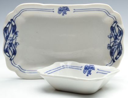 Santa Fe Bleeding Blue Dining Car China