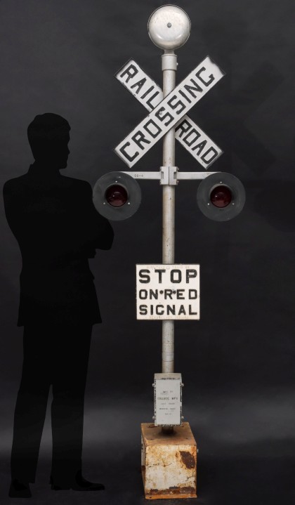 A Miniature Crossing Signal Eight Feet Tall