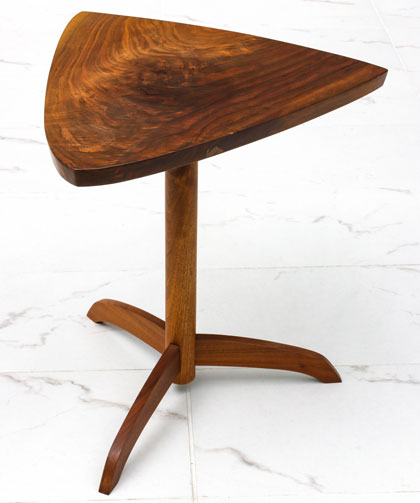 Tripod Pedestal End Table Attributed Nakashima