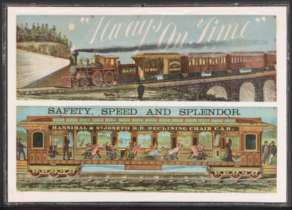 Hannibal & St Joseph Illustrated Timetable for 1883