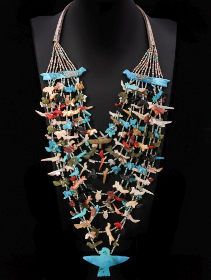 A 200 Piece Zuni Fetish Necklace