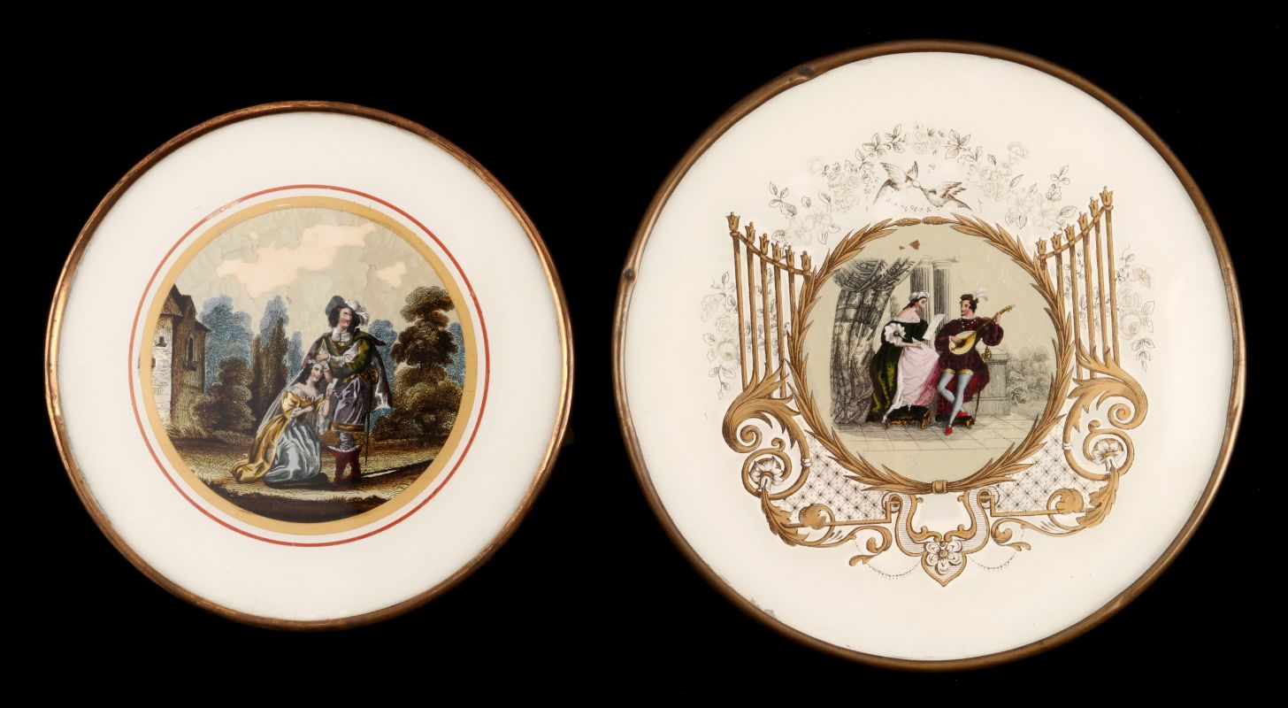 TWO GOOD 19TH C FRENCH DRAGEES BONBON BOXES