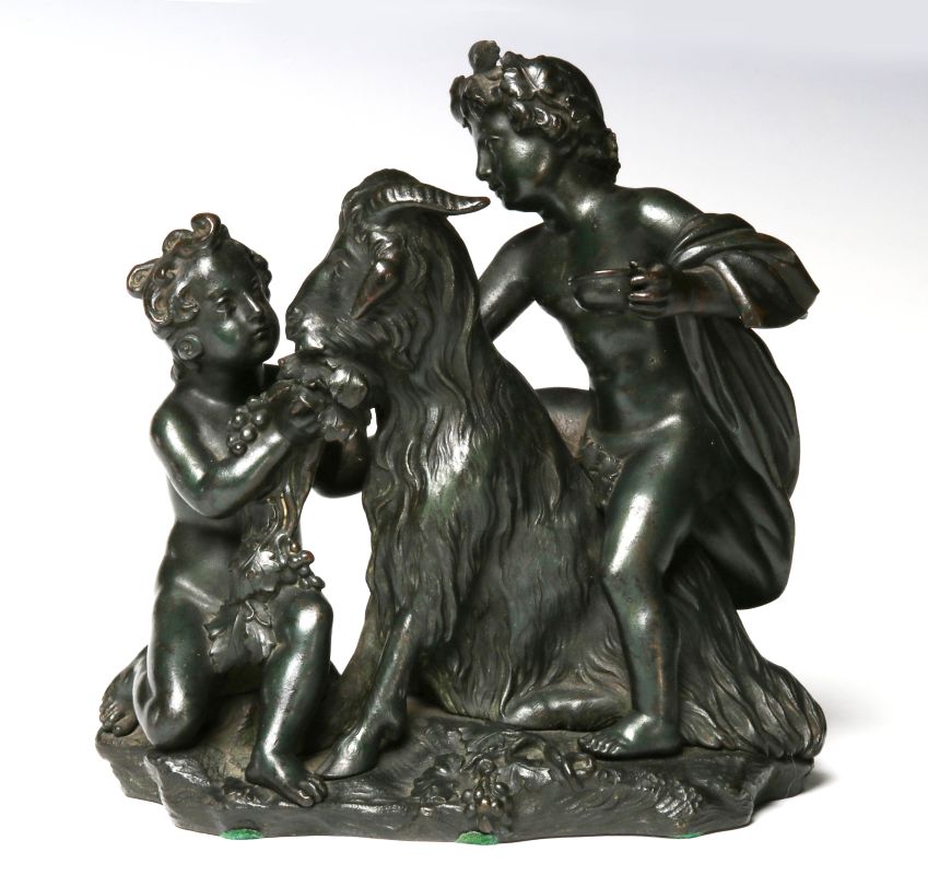 A 19TH CENTURY BACCHANAL THEME BRONZE GROUP