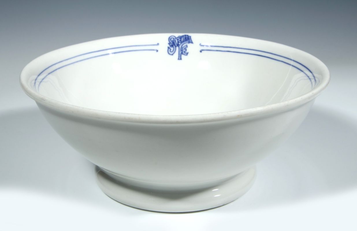 AT&SF SANTA FE RR BLEEDING BLUE SERVING BOWL