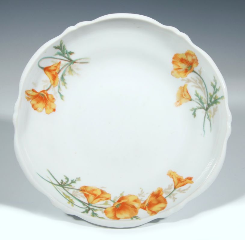 SANTA FE CALIFORNIA POPPY PEDESTAL SERVING BOWL