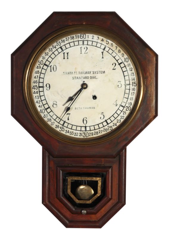 AT&SF RR SETH THOMAS STANDARD DIAL REGULATOR